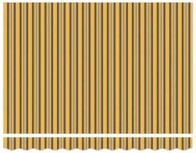 Toldo Retrátil Listras Laranja / Cinza / Azul 350 x 250 cm