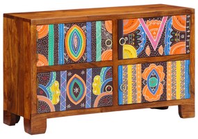 Armário para Sapatos vidaXL 90x35x55 cm em Madeira Maciça de Acácia