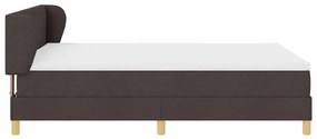 Cama Box com Colchão vidaXL - Castanho Escuro, 160x200 cm, Tecido