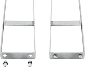 vidaXL Estacas de chão para cerca de WPC 2 pcs aço 40 cm