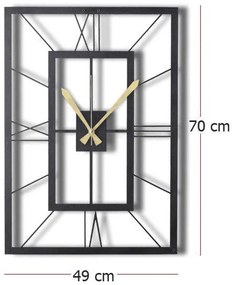 Relógio de Parede Decorativo November – Preto – 70 x 49 cm