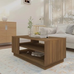 Mesa centro 102x55x43 cm derivados de madeira carvalho castanho