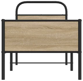 Estrutura cama s/ colchão derivados de madeira carvalho sonoma