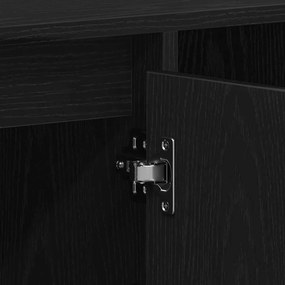 Armário para TV vidaXL Preto Carvalho 100x35x55 cm Madeira Engineered