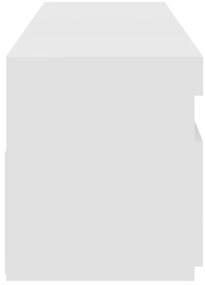 Móveis de TV com luzes LED 2 pcs 75x35x40 cm branco brilhante