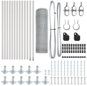 Conjunto de Cercas Conjunto de 2 Aço Galvanizado