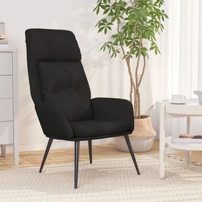 Cadeira de descanso camurça artificial preto