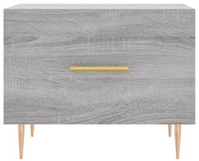 Mesas de centro 2 pcs 50x50x40 cm madeira proc. sonoma cinza