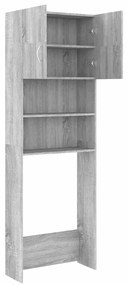 Armário máquina de lavar roupa 64x25,5x190 cm cinzento sonoma