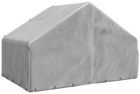 Canil exterior para cães com cobertura 3x2x1,9m aço galvanizado