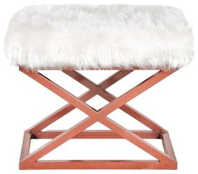 Pouffe Capraz – Copper White – 50x42x40 cm