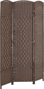 HOMCOM Biombo Interior 3 Painéis Dobrável 135x180 cm Castanho | Aosom Portugal