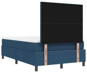 Cama Box com Colchão e Banco Azul 120x200 cm Tecido