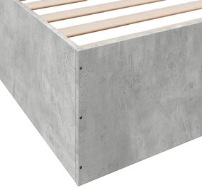 Estrutura de cama 180x200 cm derivados de madeira cinza cimento