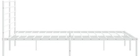 Estrutura de cama com cabeceira 180x200 cm metal branco