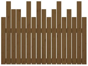 Cabeceira de parede 108x3x80 cm pinho maciço castanho-mel