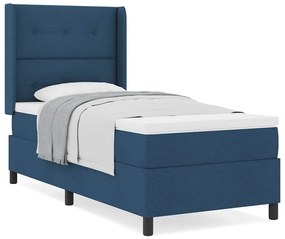Cama Box com Colchão Azul 80x200 cm em Tecido