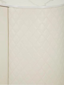 Aparador Sharon - Madeira e MDF Branco com Detalhes Dourados - 120 cm