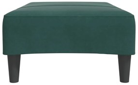 Apoio de pés 77x55x31 cm veludo verde-escuro
