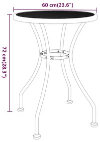 Mesa de jardim Ø60x72 cm malha metal expandido antracite