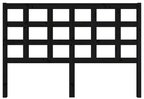 Cabeceira de cama 145,5x4x100 cm pinho maciço preto