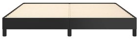 Estrutura de cama 160x200 cm couro artificial preto