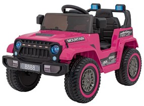 Carro elétrico para Crianças Off Road MOUNTAIN 12V Rodas Espuma EVA, Assento Couro ecológico Rosa