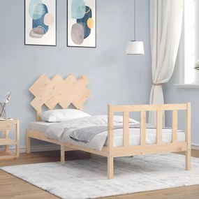 vidaXL Cama sem colchão 90x200 cm madeira de pinho maciça