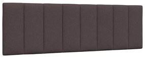 vidaXL Almofadão de cabeceira 160 cm tecido castanho-escuro