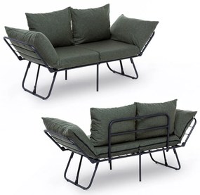 Sofá-Cama de 2 Lugares Viper – Verde – 150 cm x 78 cm x 60 cm