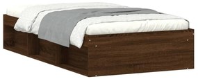 Estrutura de cama 90x200 cm carvalho castanho