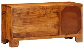 Móvel de TV multicor 90x30x45 cm madeira de acácia maciça