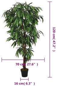 Mangueira artificial 450 folhas 120 cm verde