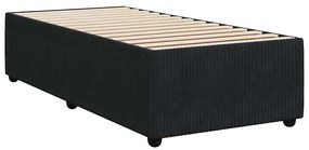 Cama com molas/colchão 90x190 cm veludo preto
