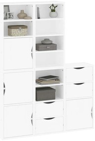 Móveis de apoio 5 pcs ODDA pinho de madeira maciça branco