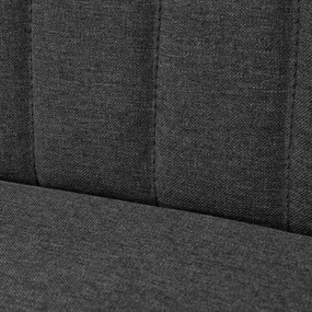 Sofá tecido 117x55,5x77 cinzento-escuro