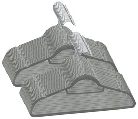 50 pcs conjunto de cabides antiderrapantes veludo cinzento