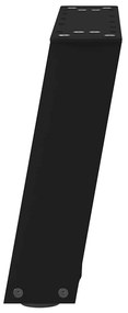 Pés para mesa de centro em formato de U, 2 peças, preto, 50x(30-31) cm