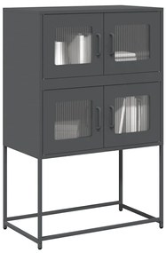 vidaXL Aparador alto 68x39x107 cm aço antracite