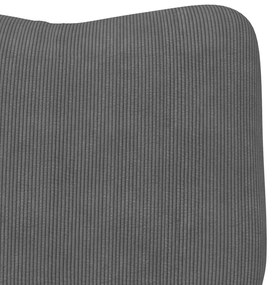 Poltrona Relaxante VidaXL em Tecido de Corduroy Cinza Escuro