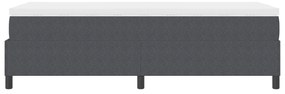 Cama Box Spring com Colchão Cinza Escuro Individual Tecido de Veludo C