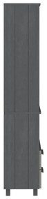 Aparador alto HAMAR 60x35x180 cm pinho maciço cinza-escuro