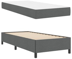 Cama Box Cinza escuro, Preto 90 x 190 cm