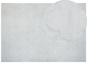 Tapete de pelo sintético de coelho cinzento claro 160 x 230 cm GHARO Beliani