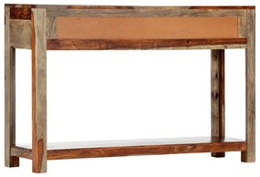 Mesa consola c/ 3 gavetas 120x30x75 cm madeira acácia maciça