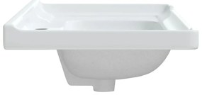 Lavatório casa de banho retangular 81x48x23 cm cerâmica branco