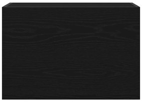Armário parede p/ casa banho 60x25x40 cm deriv. madeira preto