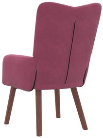 Poltrona Relaxante VidaXL Vermelha de Veludo