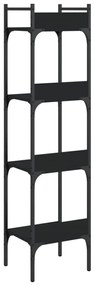 Estante c/ 4 prateleiras 35x30x138,5 cm derivados madeira preto