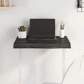 vidaXL Tampo de mesa 60x40x(2-6) cm carvalho tratado castanho-escuro